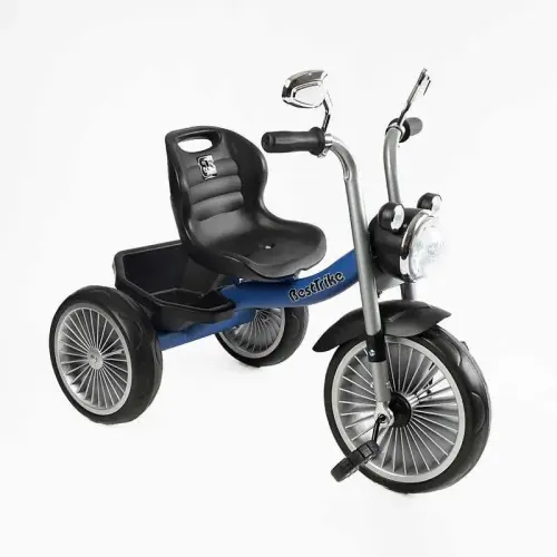 Велосипед 3-х колісний BS-68096 Best Trike колеса EVA переднє 10’’, заднє 8’’, сталева рама, УКР. ОЗВУЧУВАННЯ, кошик, в коробці
