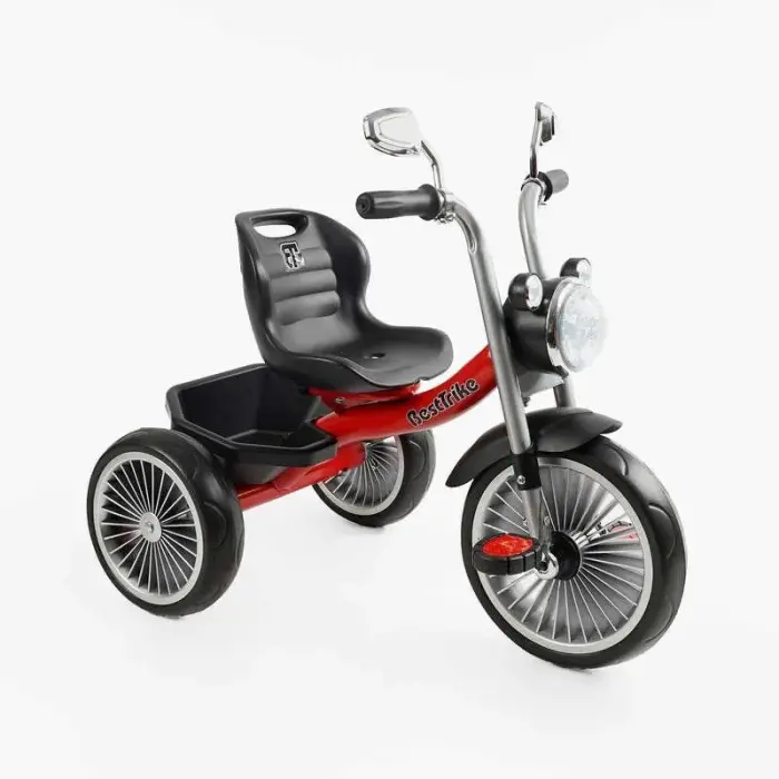 Велосипед 3-х колісний BS-69116 Best Trike колеса EVA переднє 10’’, заднє 8’’, сталева рама, УКР. ОЗВУЧУВАННЯ, кошик, в коробці