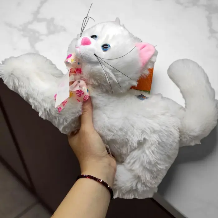 Игрушка мягкая "Кот Кис" 30 см (Белый)
