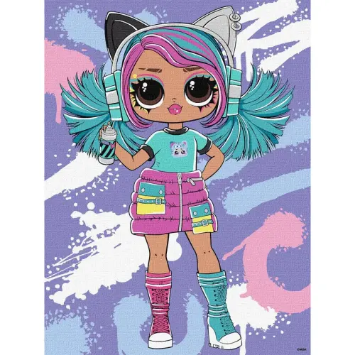 Картина по номерах "Tweens LOL Skate Dance Emma Emo" 30х40 см