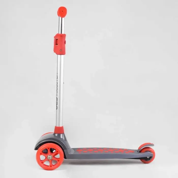Самокат трехколесный LK-52003 Best Scooter (4) СВЕТ ДЕКИ, КОЛЕС И ДИСКОВ, съёмный руль, передние колёса PU 120х35мм, задние колеса PU 80х30мм