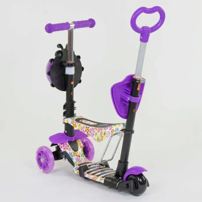 Самокат 5в1 97240 (1) Best Scooter, АБСТРАКЦІЯ, PU колеса, ПІДСВІЧУВАННЯ КОЛІС, в коробці