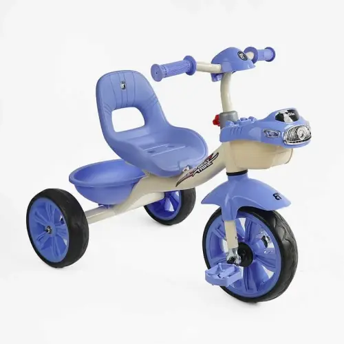 Велосипед 3-х колісний BS-60811 Best Trike (1) колеса EVA переднє 10’’, заднє 8’’, сталева рама, УКР. ОЗВУЧУВАННЯ, кошик, в коробці