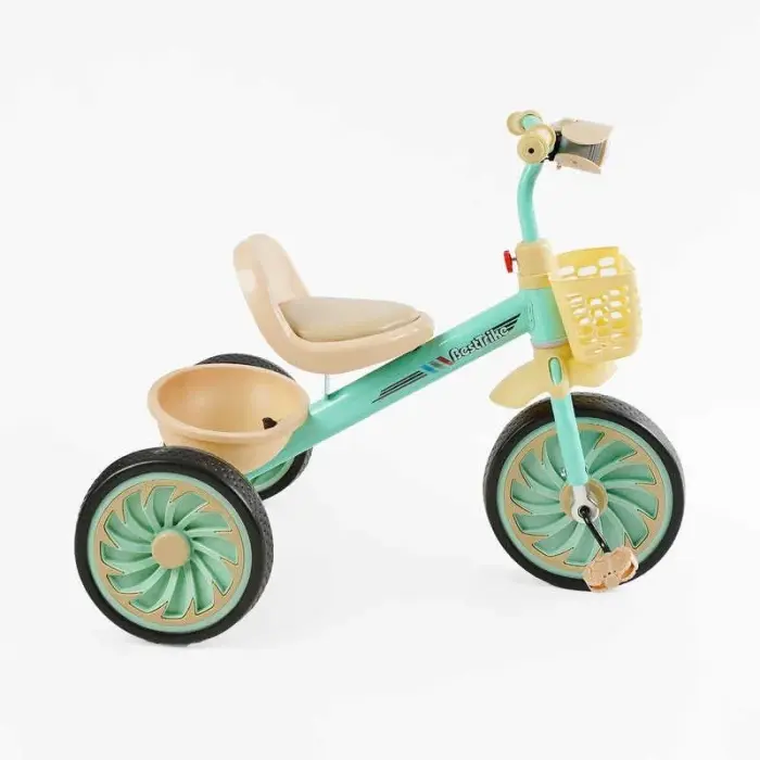 Велосипед 3-х колесный BS-33461 Best Trike (1) колеса EVA переднее 12”, заднее 10”, стальная рама, УКР. ВЗУЧИВАНИЕ, свет, 2 корзины, в коробке