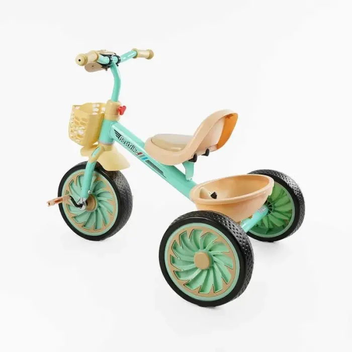 Велосипед 3-х колесный BS-33461 Best Trike (1) колеса EVA переднее 12”, заднее 10”, стальная рама, УКР. ВЗУЧИВАНИЕ, свет, 2 корзины, в коробке