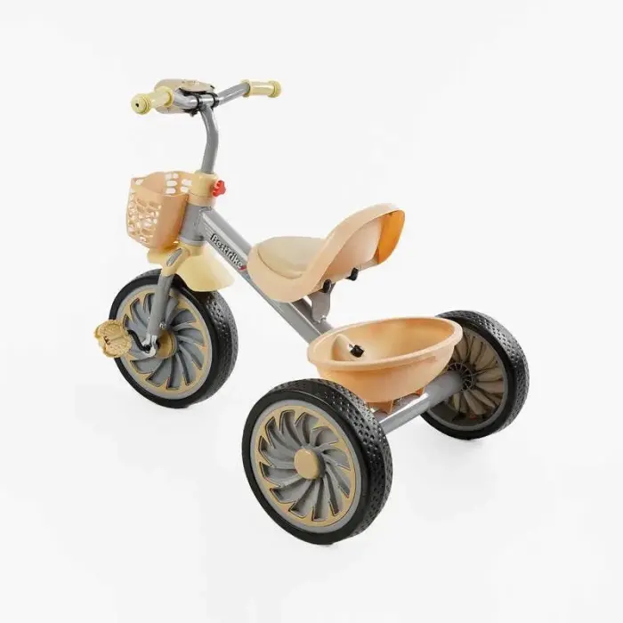 Велосипед 3-х колісний BS-35761 Best Trike (1) колеса EVA переднє 12’’, заднє 10’’, сталева рама, УКР. ОЗВУЧУВАННЯ, світло, 2 кошики, в коробці