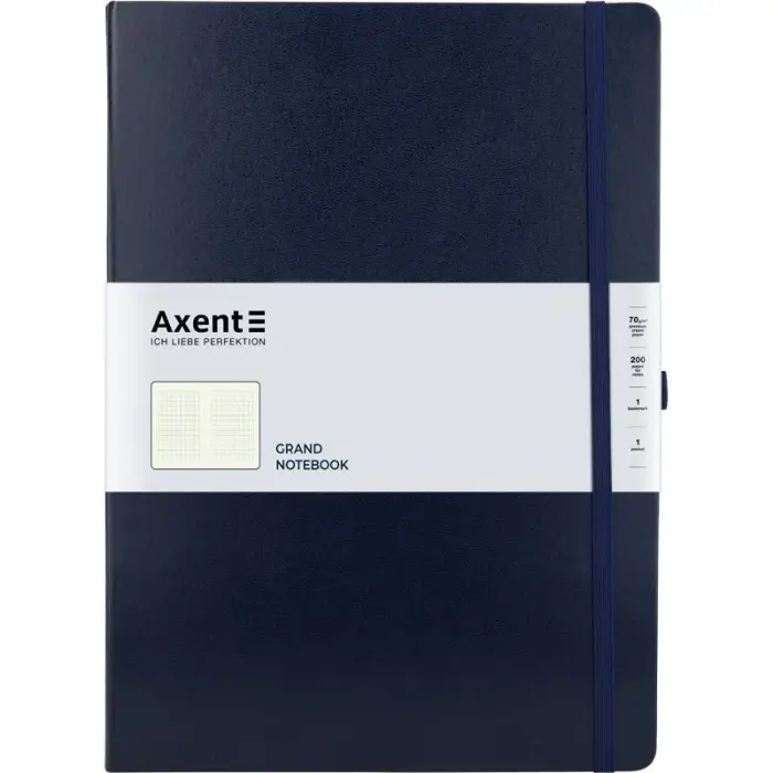 Книга записная Partner Grand, 210*295, 100 л, кл, т.-синяя