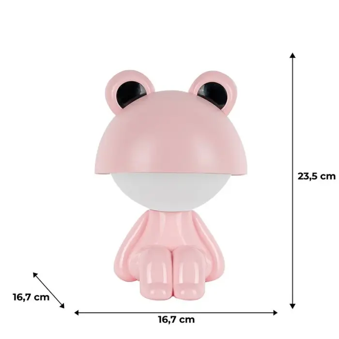 Світильник-нічник LED з акумулятором Cute Froggy, рожевий