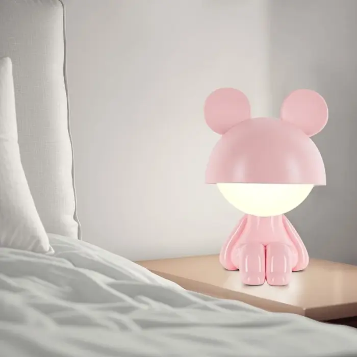 Светильник-ночник LED с аккумулятором Cute Mouse, розовый