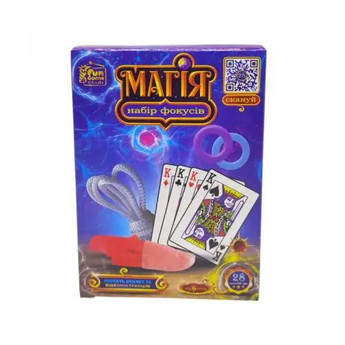 Гр Набор фокусов "Магия" 76959 (36/2) "4FUN Game Club", 28 способов игры, QR-код с видео мастер-классом, в коробке