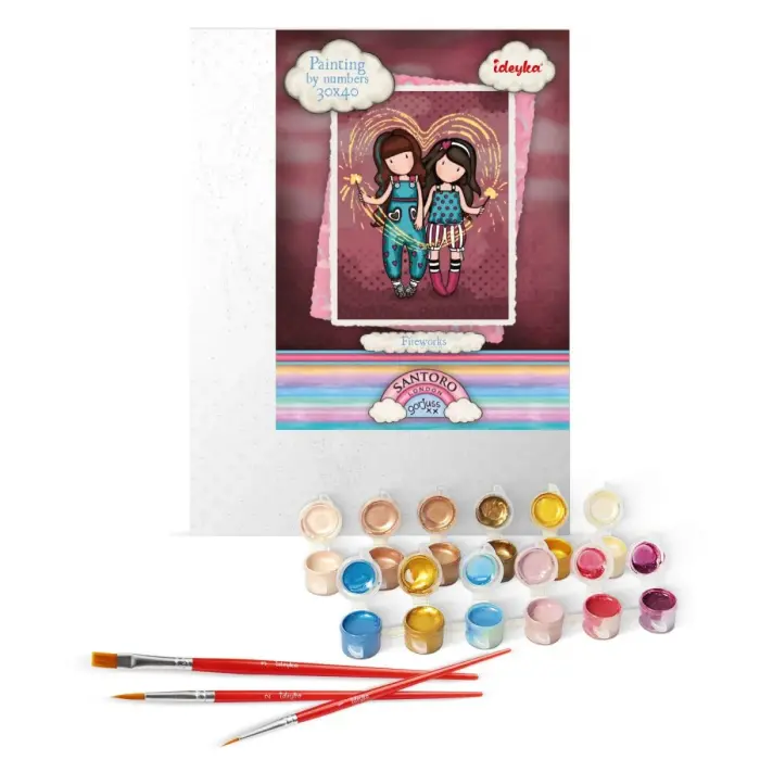 Картина по номерам "Fireworks Santoro Gorjuss Collection" 30х40 см