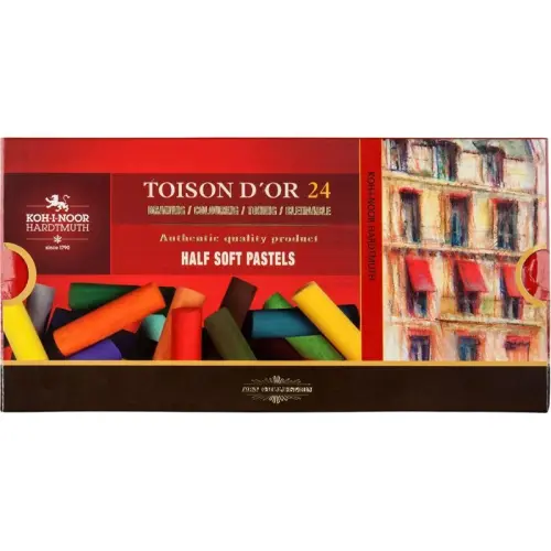 Пастель сухая TOISON D'OR, 1/2, 24 цв.
