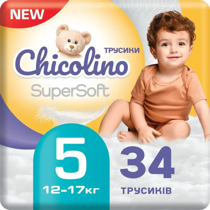 Chicolino Подгузники-трусики Super Soft 5 г, 34 шт