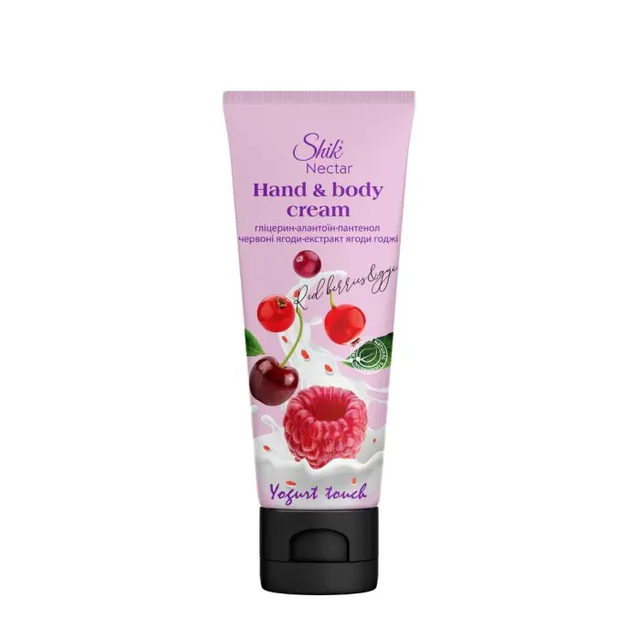 Shik Nectar YOGURT TOUCH Крем д/рук і тіла 75мл Червоні ягоди та екстракт годжі