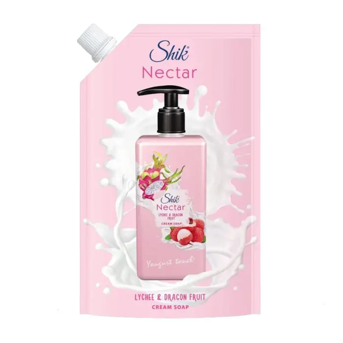 Жидкое крем-мыло "Shik Nectar", дой-пак 460 мл, личи и питахайя