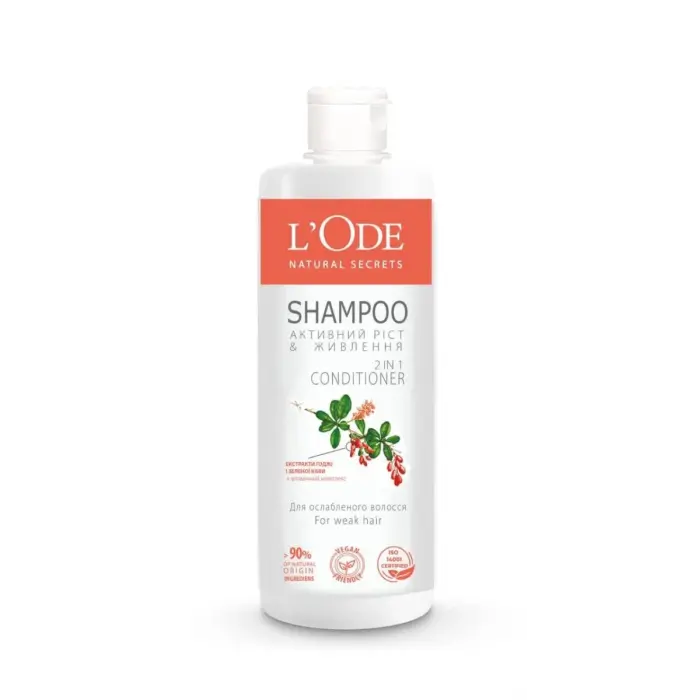 L'Ode Natural Secrets Шампунь 400мл для ослабленого волосся