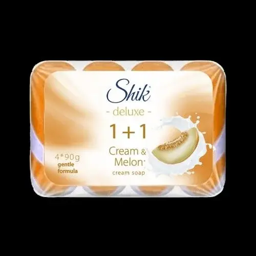Shik 1+1, Deluxe, крем-мило туалетне (4*90г) крем/диня