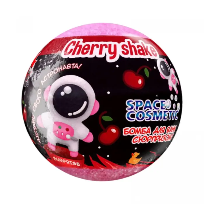 Аква Шайн Space Cosmetic бомба д/ванн з іграшкою 100г Вишневий шейк