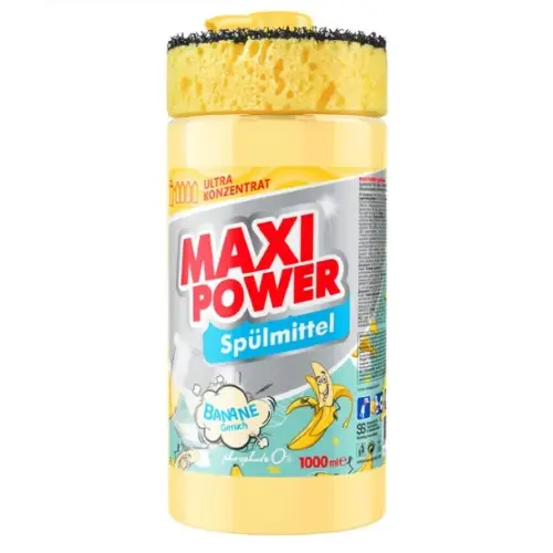 MAXI POWER Средство для мытья посуды Банан 1л