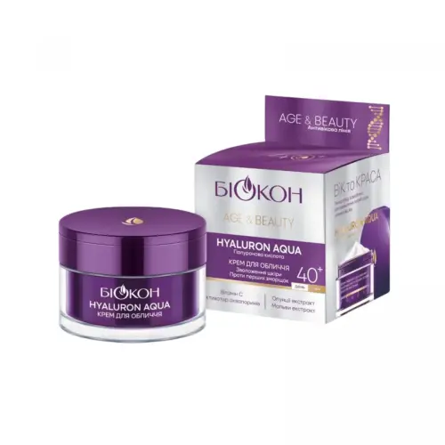 Крем для лица HYALURON AQUA 40+ БИОКОН AgeBeauty, 50 мл