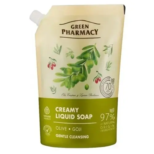 Green Pharmacy рідке мило 460мл дой-пак оливка та годжі EN