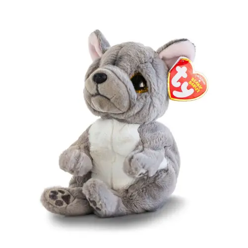 Детская игрушка мягконабивная TY BEANIE BELLIES. Серая собака WILFRED