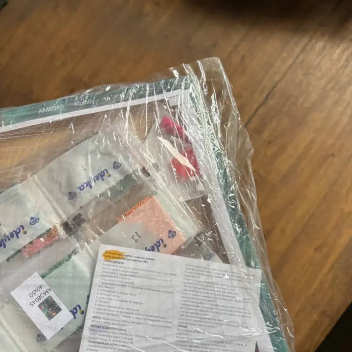 Уцінка. Алмазна мозаїка "Тигр на полюванні" 40х50 см - Пошкоджена слюда, упакована в плівку