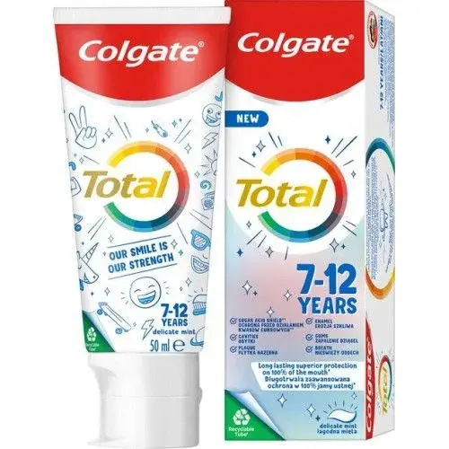 Colgate зубная паста 50мл Total kids 7-12 лет