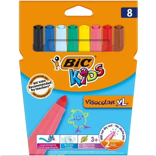 Фломастер BIC Kids Visacolor XL 8шт.