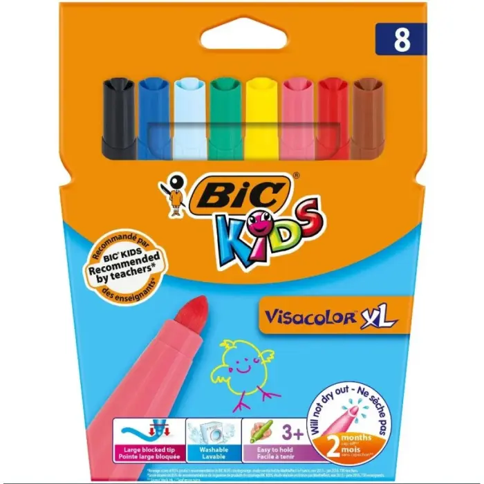 Фломастер BIC Kids Visacolor XL 8 шт.