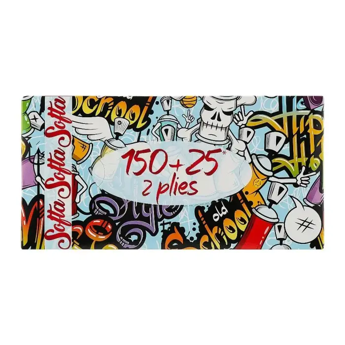 Softa Chisto Graffiti Among Us серветки косметичні сухі 2-х шар. 150+25шт.
