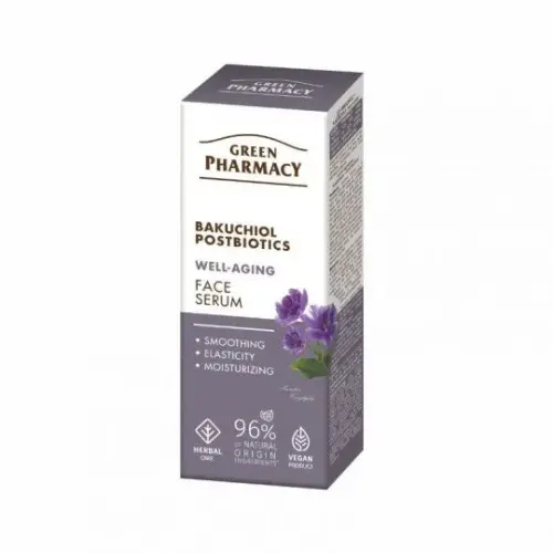Green Pharmacy Сироватка для обличчя Бакучіол + Постбіотики, 30мл