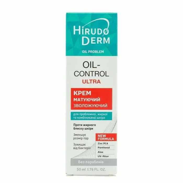 Біокон Крем для обличчя Hirudo Derm Oil Problem Oil-Control Ultra Зволожувальний матувальний, 50мл