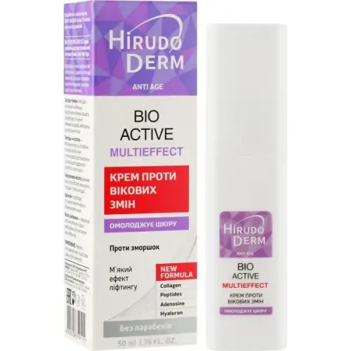 Біокон Крем для обличчя Hirudo Derm Anti Age Bio Active Multieffect Проти вікових змін, 50мл