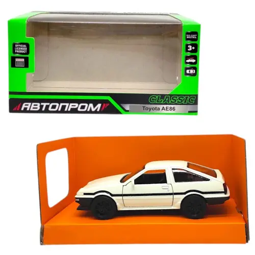 Машинка металева "АВТОПРОМ. Toyota AE86" (БІЛА)