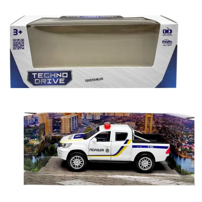 Автомодель металева "TOYOTA HILUX. ПОЛІЦІЯ"