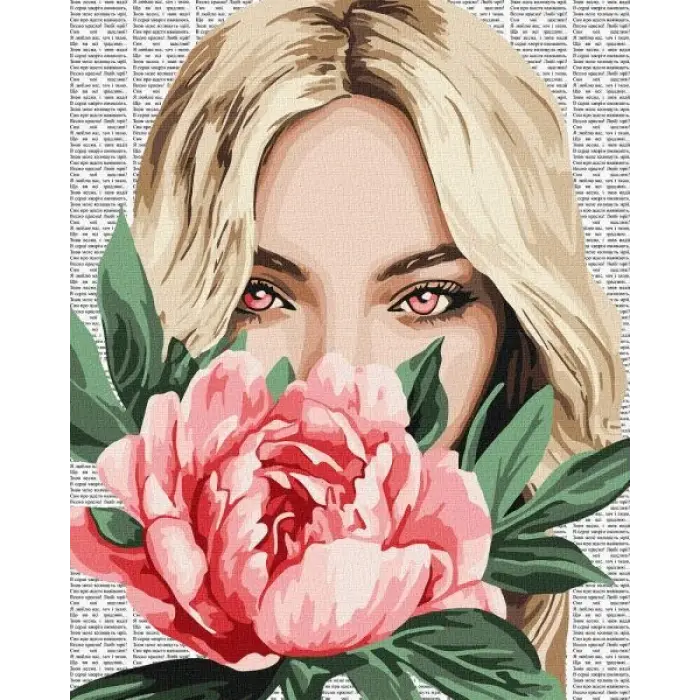 Картина по номерам - "Красочная поэзия: Пион" ©art_selena_ua, 40х50см