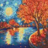 Алмазна мозаїка - "Осіння ніч" ©art_selena_ua, 40х40см