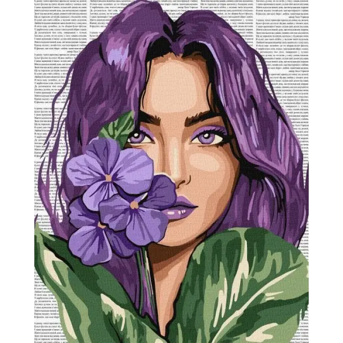 Картина за номерами - "Барвиста поезія: Фіалки" ©art_selena_ua, 40х50см