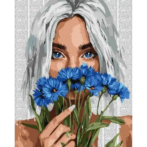 Картина за номерами - "Барвиста поезія: Волошки" ©art_selena_ua, 40х50см