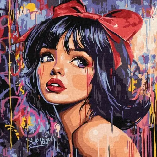 Картина за номерами - "Сучасна Білосніжка" ©art_selena_ua, 40х40см