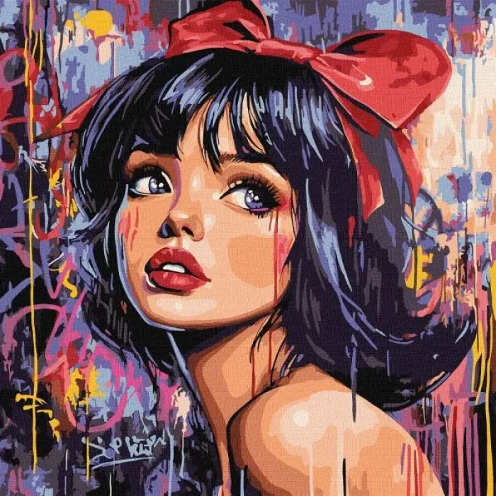 Картина по номерам - "Современная Белоснежка" ©art_selena_ua, 40х40см