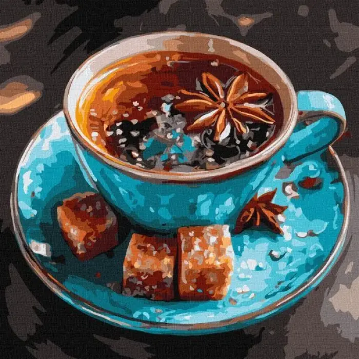 Картина по номерам - "Чай с анисом" ©art_selena_ua, 40х40см
