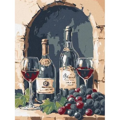 Картина за номерами - "Гармонія вина" ©art_selena_ua, 30х40см