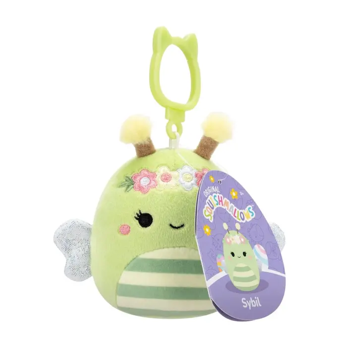 Мягкая игрушка на клипсе Squishmallows – Пчелка Сибил
