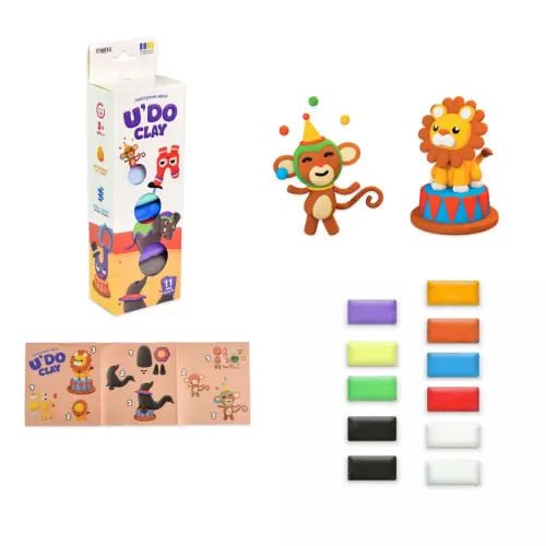 Набір для творчості UDO Clay 11 шт, брикет 10 г (ЦИРК)