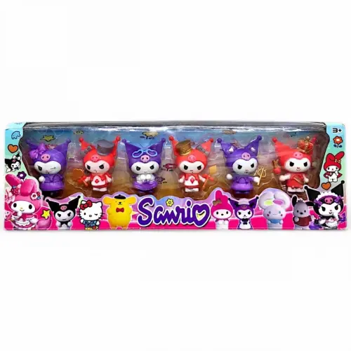 Уценка. Фигурки аниме "Sanrio: Куроми", 6 фигурок, высота 7 см Повреждена упаковка