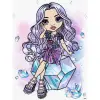 Картина по номерах "Rainbow High. Violet" зі стразами 30х40см