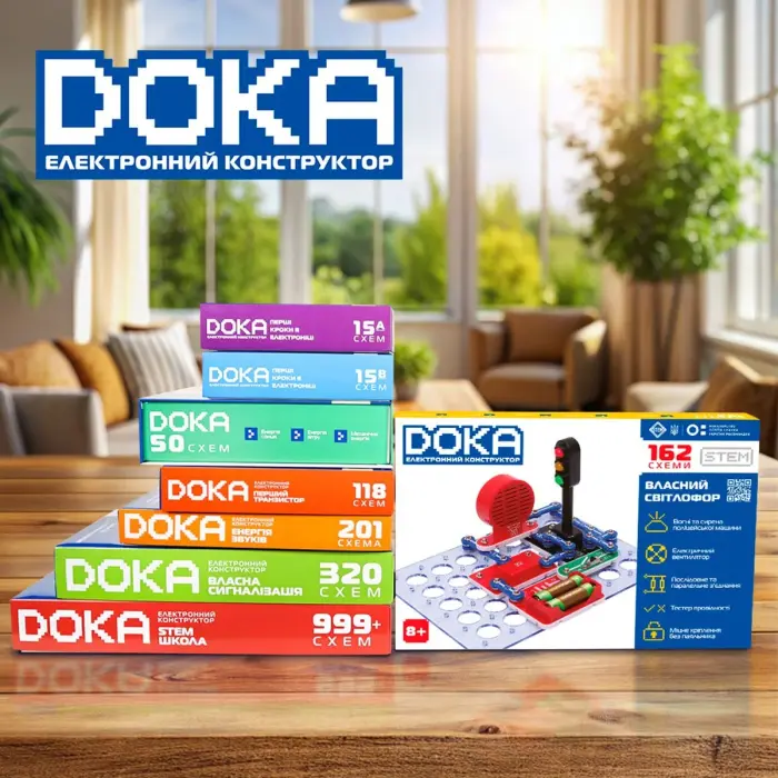 Конструктор електронний Doka 162 схеми