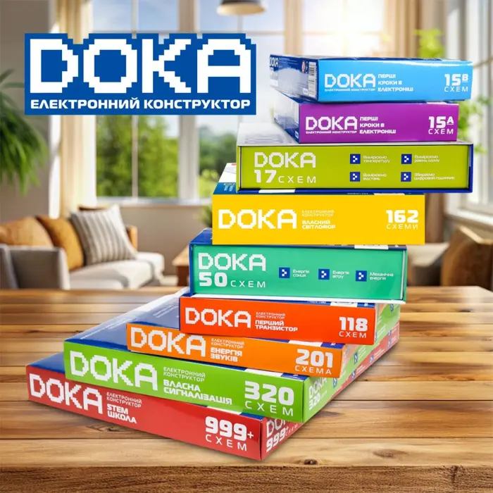 Конструктор електронний Doka 162 схеми